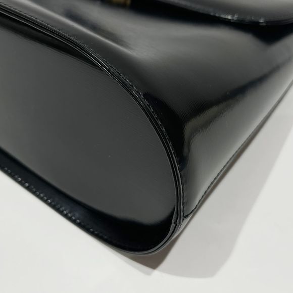 Saint Laurent Trapezoid Top Handle Handbag Black Yves - Picture 6 of 12